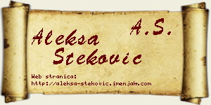 Aleksa Steković vizit kartica